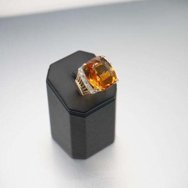 Golden Glow Citrine Diamond Ring - Image 2