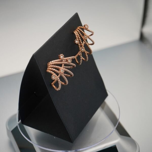 Rosé Vine Diamond Ear Cuff - Image 3