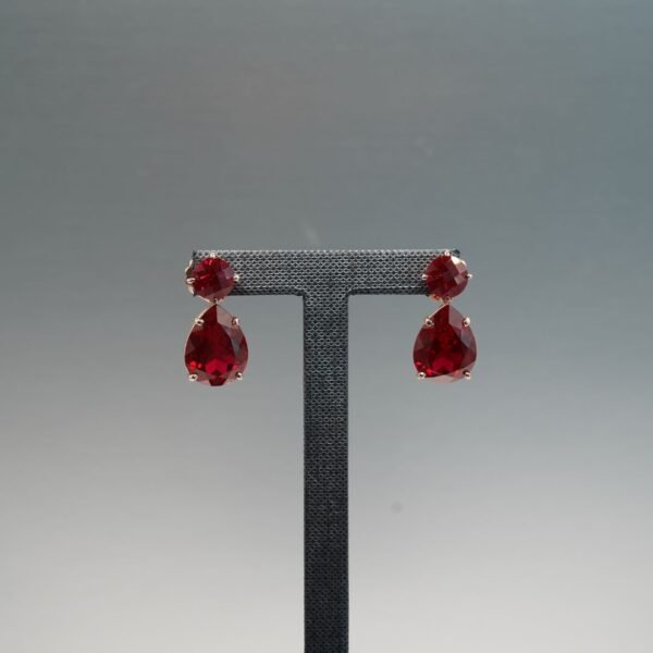 Scarlet Cascade Ruby Earrings - Image 2