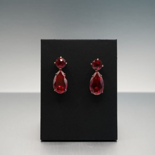 Scarlet Cascade Ruby Earrings