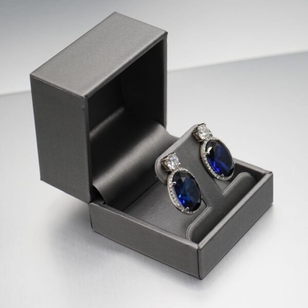 Sapphire Radiance Diamond Earrings