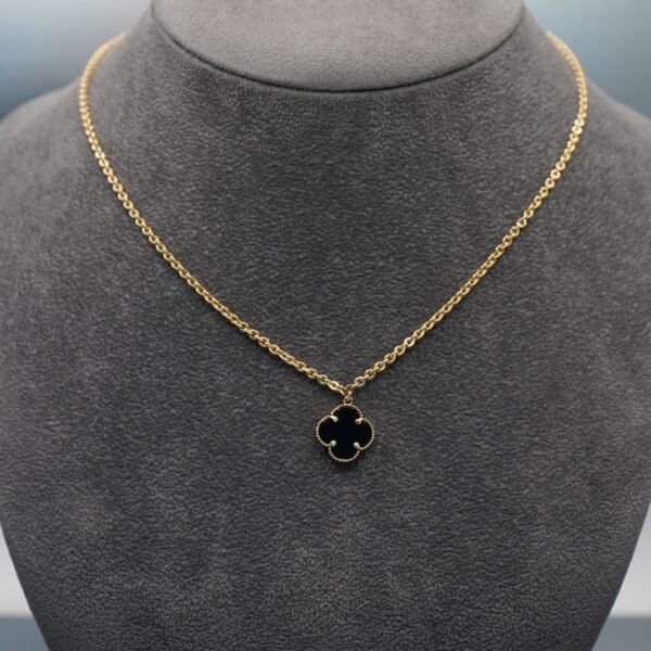 Midnight Clover Gold Necklace - Image 2