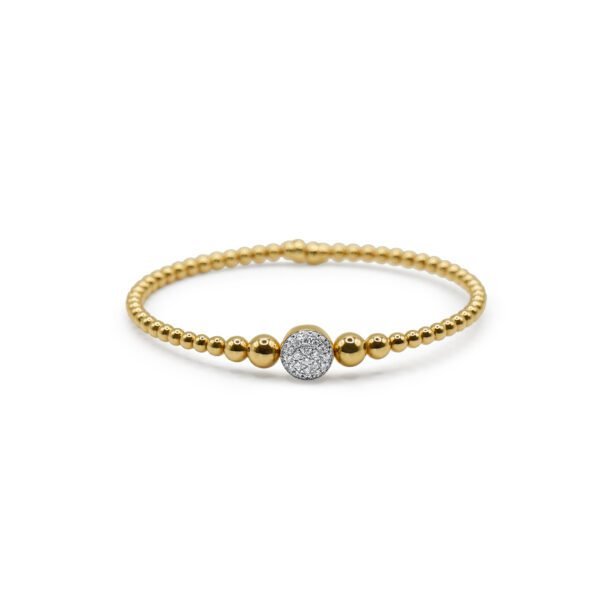 Beaded Diamond Bracelet in White, Yellow, or Rose Gold